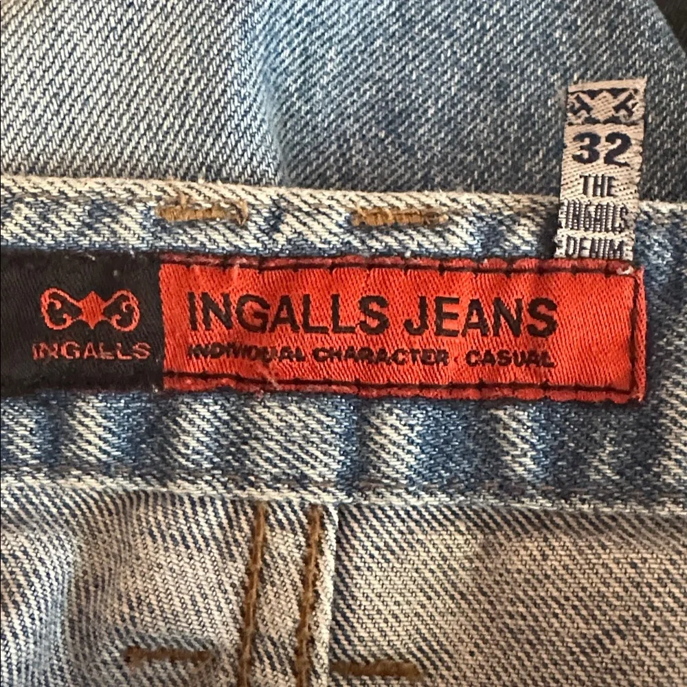 Ingalls Denim Line men’s 100 cotton 32x36 graffiti distressed Korean K-pop jeans